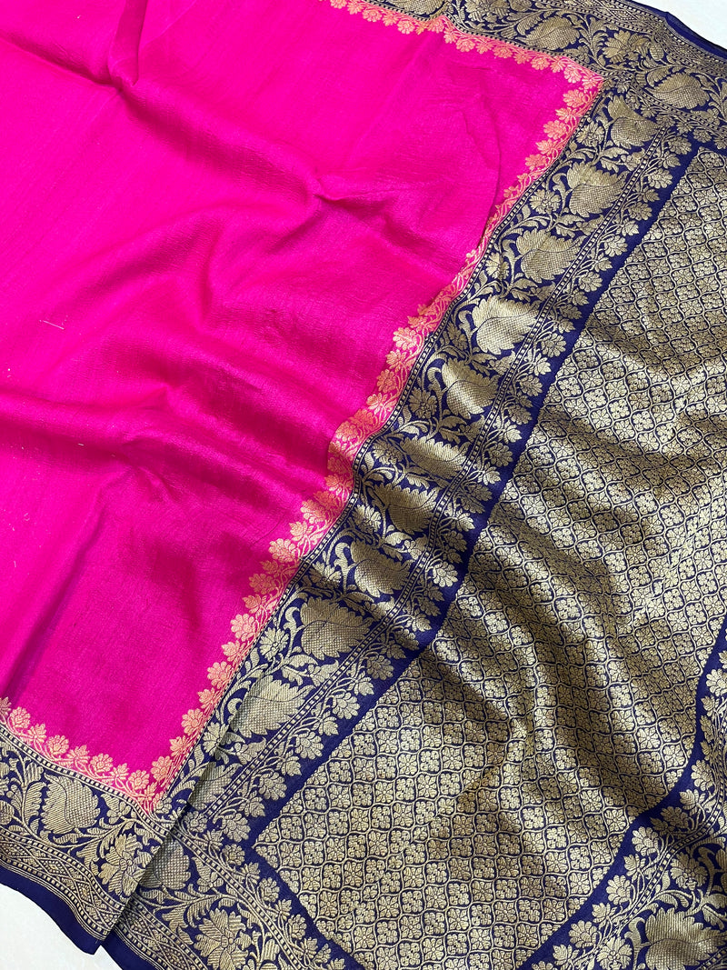 Tussar Georgette Handloom Banarasi Saree - The Handlooms
