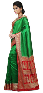 Pure Dupion Silk Banarasi Saree - The Handlooms