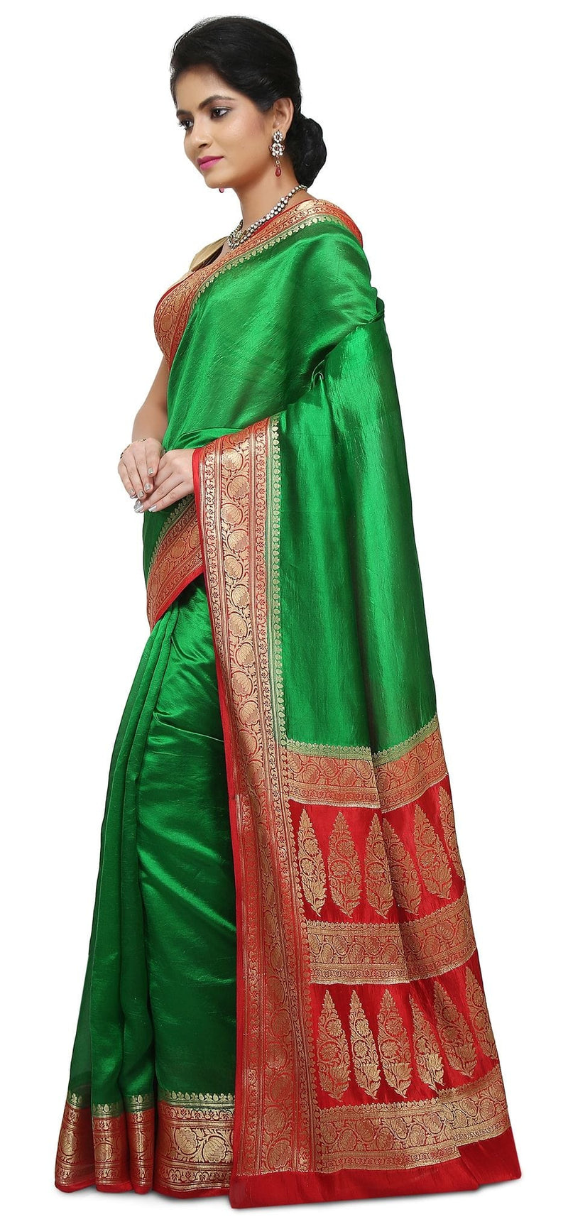 Pure Dupion Silk Banarasi Saree - The Handlooms