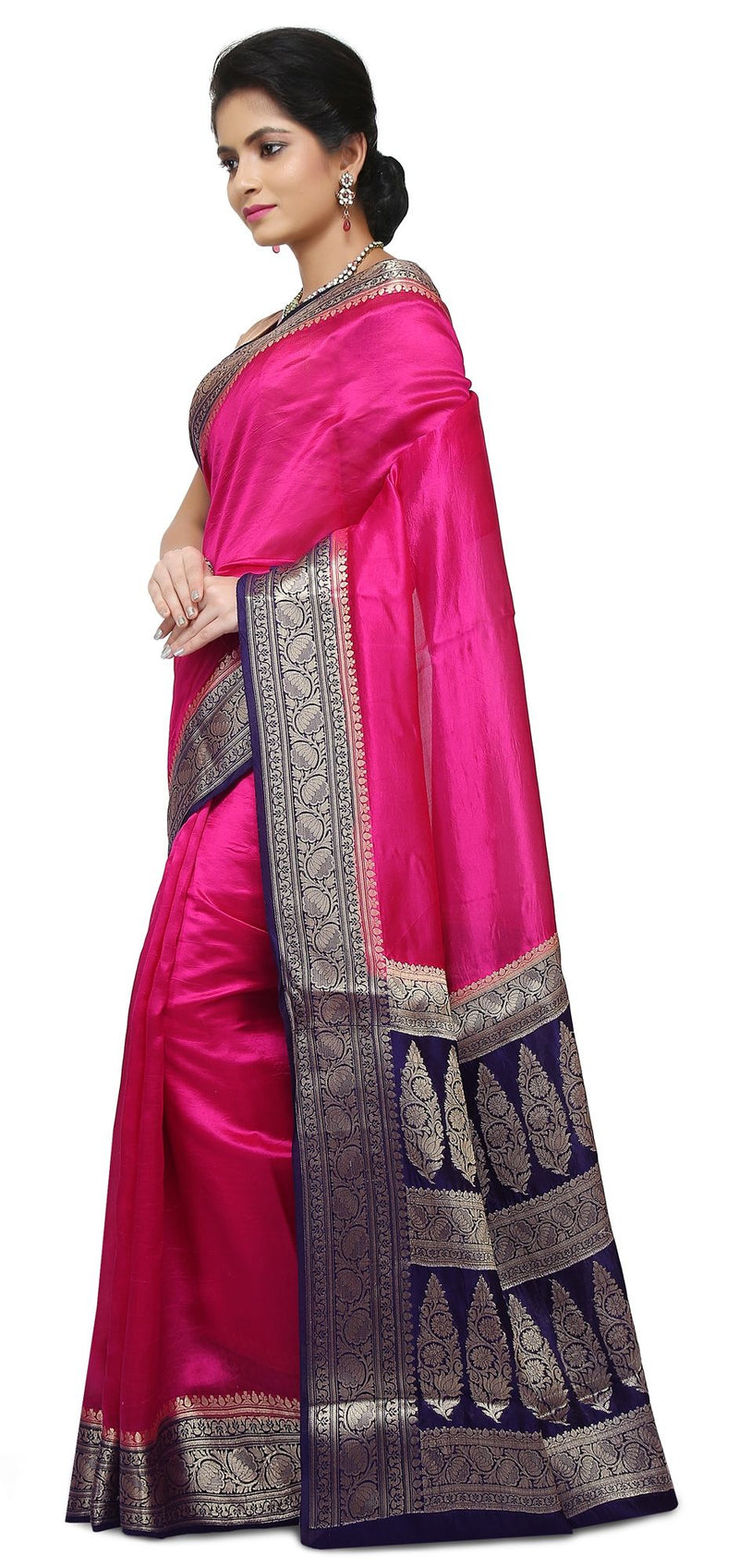 Pure Dupion Silk Banarasi Saree - The Handlooms