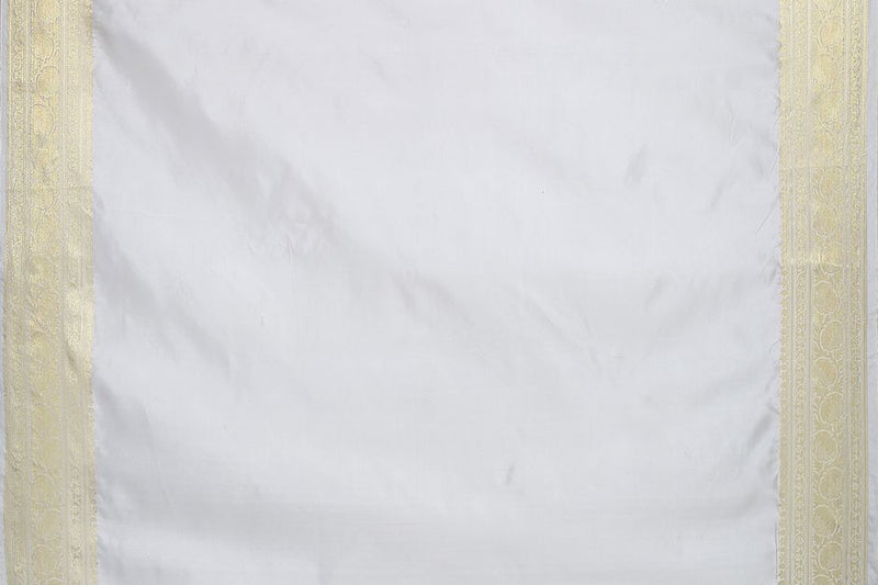 Pure Dupion Silk Banarasi Saree - Gold Zari - The Handlooms