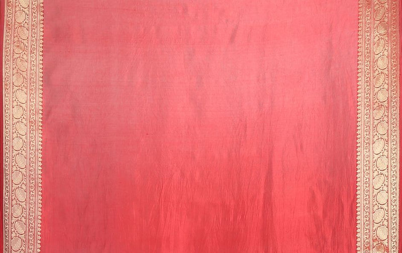 Pure Dupion Silk Banarasi Saree - Gold Zari - The Handlooms