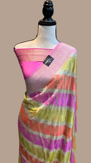 Khaddi Georgette Handloom Banarasi Saree - The Handlooms