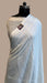 White Pure Georgette Handloom Banarasi Saree - The Handlooms
