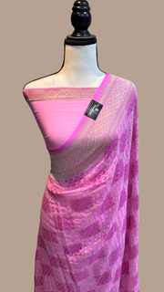 Khaddi Georgette Handloom Banarasi Saree - The Handlooms