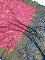 Khaddi Georgette Banarasi Saree -  Antique zari - The Handlooms