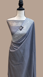 Moonga Georgette Handloom Banarasi Saree - The Handlooms