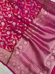 Pure Katan Silk Banarasi Handloom Saree - All Over Sona Roopa Work - The Handlooms