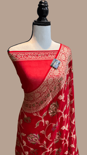 Pure Chiffon Khaddi Banarasi Saree - The Handlooms