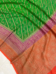 Khaddi Georgette Banarasi Saree -  Antique zari - The Handlooms
