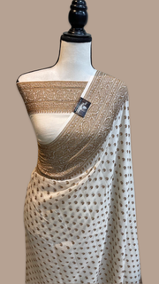 Khaddi Georgette Banarasi Saree -  Antique zari - The Handlooms