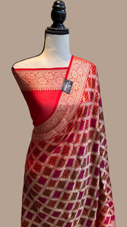 Pure Chiffon Khaddi Banarasi Saree - The Handlooms