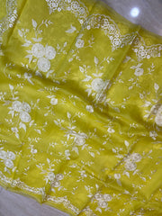 Pure Organza Chikankari Handloom Banarasi Saree - The Handlooms