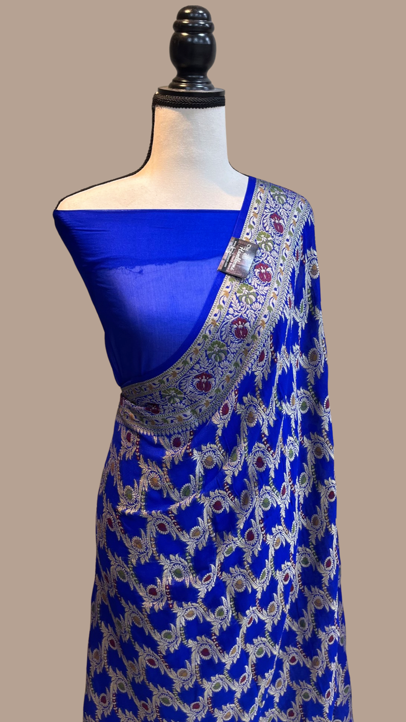 Pure Chiffon Khaddi Banarasi Saree - The Handlooms