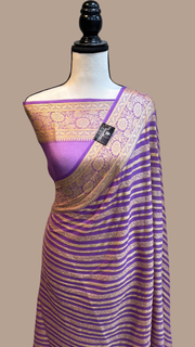 Pure Chiffon Khaddi Banarasi Saree - The Handlooms