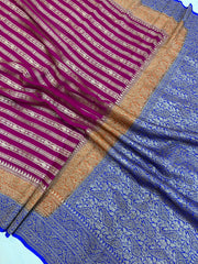 Khaddi Georgette Banarasi Saree -  Antique zari - The Handlooms