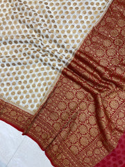 Khaddi Georgette Banarasi Saree -  Antique zari - The Handlooms