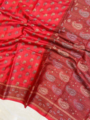 Pure Butter Crepe Banarasi Saree - The Handlooms