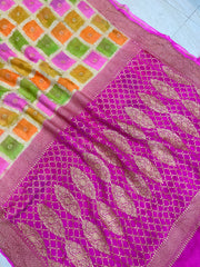 Khaddi Georgette Handloom Banarasi Saree - The Handlooms