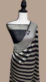 Khaddi Georgette Handloom Banarasi Saree - The Handlooms