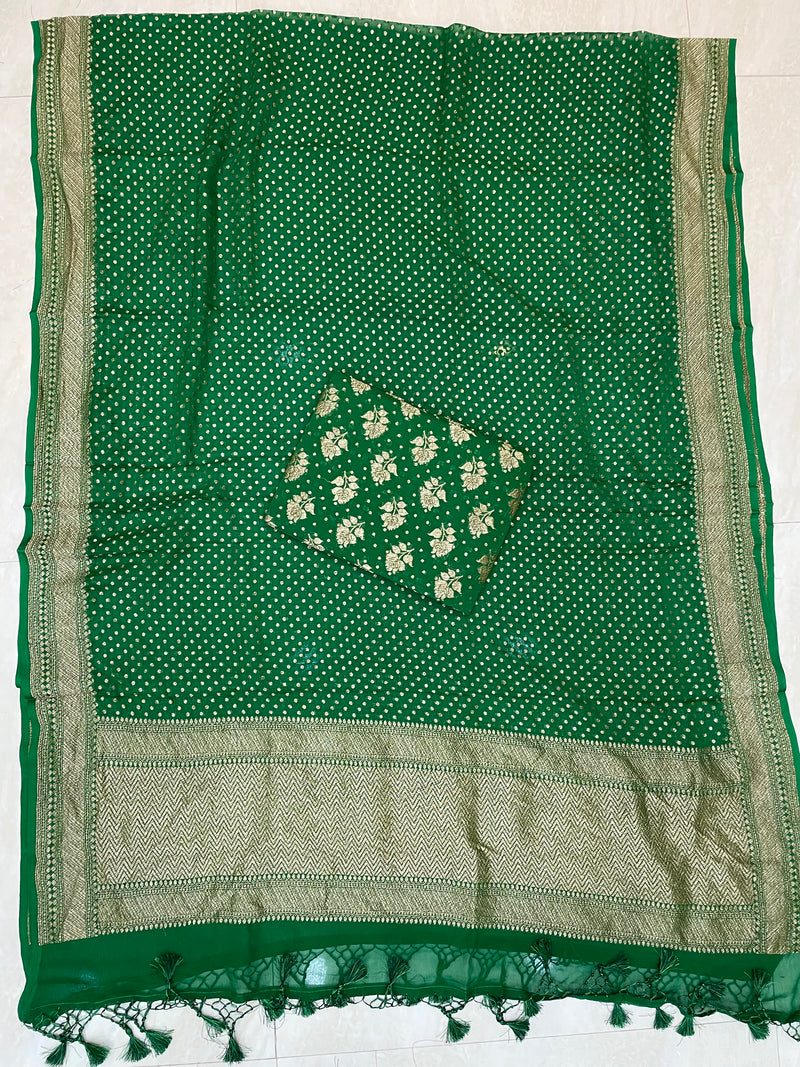 Khaddi Georgette Handlooms Banarasi Dress material - The Handlooms