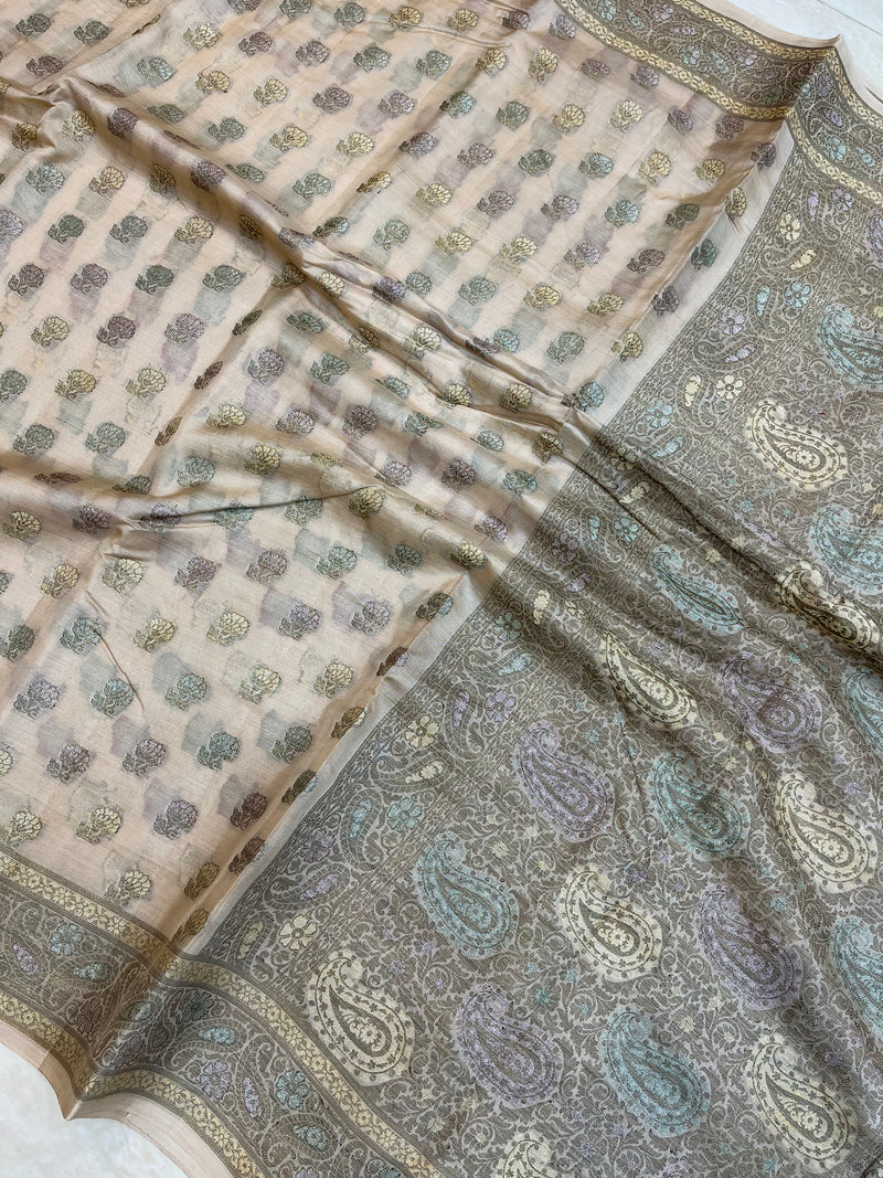 Pure Butter Crepe Banarasi Saree - The Handlooms