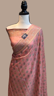 Pure Butter Crepe Banarasi Saree - The Handlooms