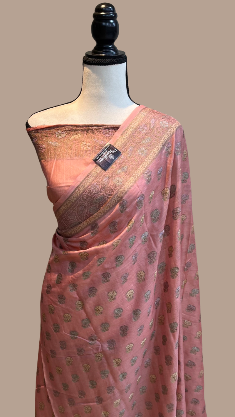 Pure Butter Crepe Banarasi Saree - The Handlooms