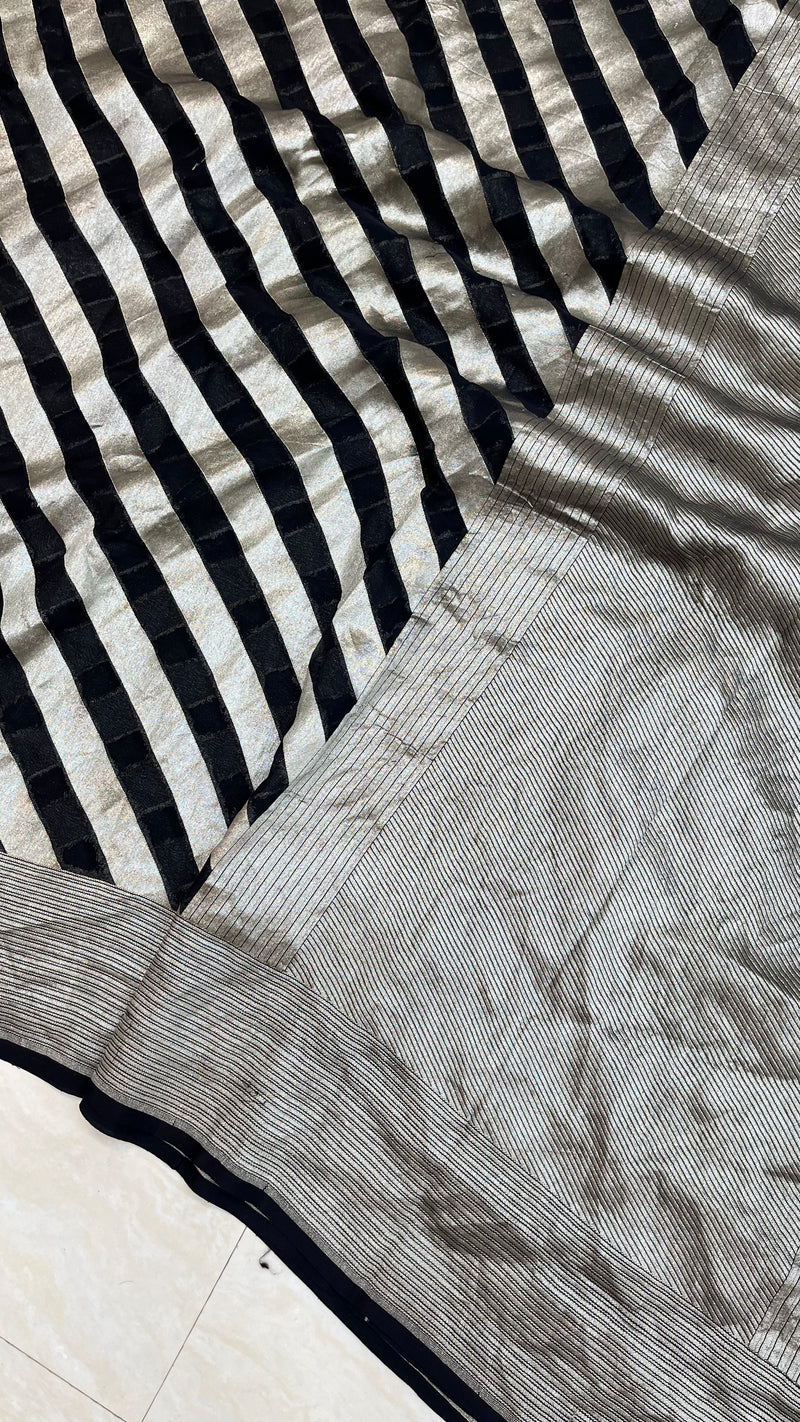 Khaddi Georgette Handloom Banarasi Saree - The Handlooms