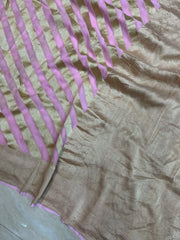 Pink Khaddi Georgette Handloom Banarasi Saree - The Handlooms