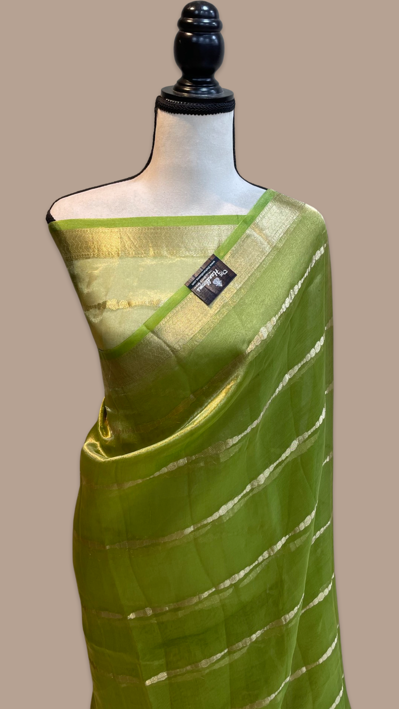 Pure Kora Tissue Handloom Banarasi Saree - The Handlooms
