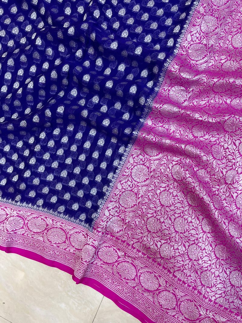 Khaddi Georgette Banarasi Saree - The Handlooms