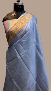 Pure Tussar Silk Handloom Banarasi Saree - The Handlooms