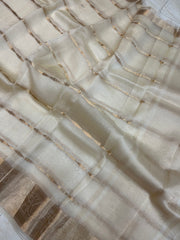 Pure Kora Handloom Banarasi Saree - The Handlooms