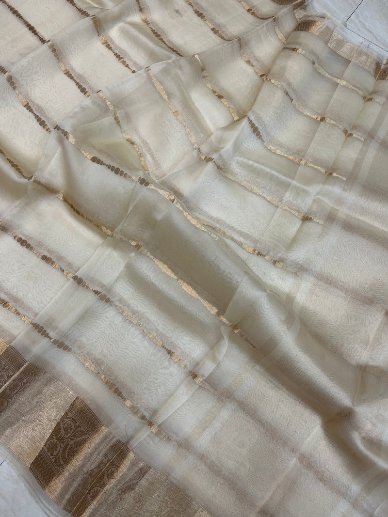 Pure Kora Handloom Banarasi Saree - The Handlooms