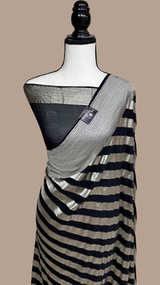 Khaddi Georgette Handloom Banarasi Saree - The Handlooms