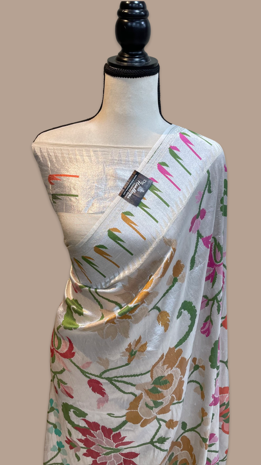 Tussar Georgette Brocade Handloom Banarasi Saree - The Handlooms