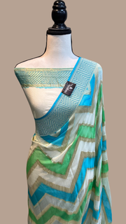 Khaddi Georgette Handloom Banarasi Saree - The Handlooms