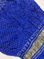 Pure Georgette Banarasi Bandhej Handloom Dupattta - The Handlooms