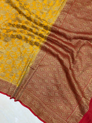 Khaddi Georgette Banarasi Saree -  Antique zari - The Handlooms