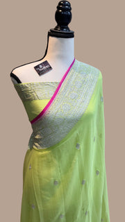 Pure Georgette Handloom Banarasi Saree - The Handlooms