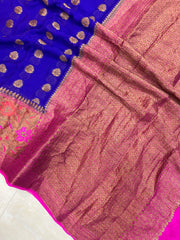 Pure Chiffon Khaddi Banarasi Saree - The Handlooms