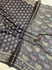 Pure Butter Crepe Banarasi Saree - The Handlooms