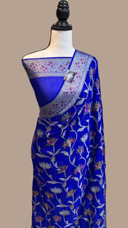 Pure Chiffon Khaddi Banarasi Saree - The Handlooms