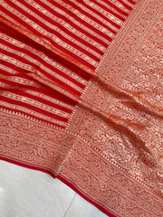Khaddi Georgette Banarasi Saree -  Gold zari - The Handlooms