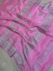 Pure Georgette Banarasi Handloom Saree - The Handlooms