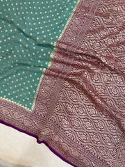 Khaddi Georgette Handloom Banarasi Saree - Gold Zari - The Handlooms