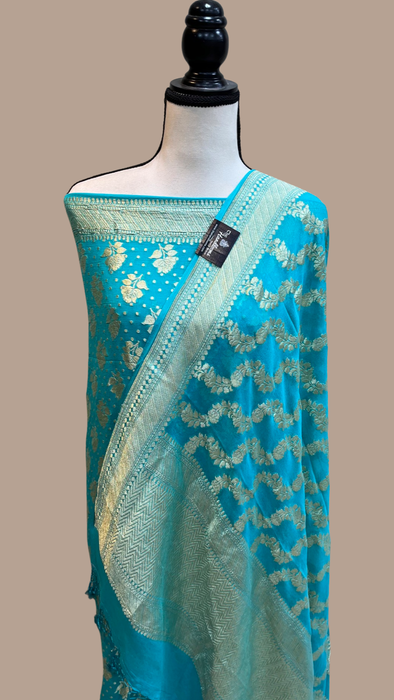 Khaddi Georgette Banarasi Dress material - The Handlooms
