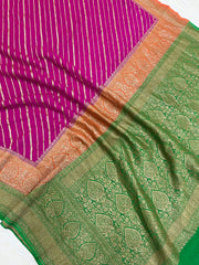 Khaddi Georgette Banarasi Saree -  Antique zari - The Handlooms