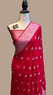 Pure Chiffon Khaddi Banarasi Saree - The Handlooms